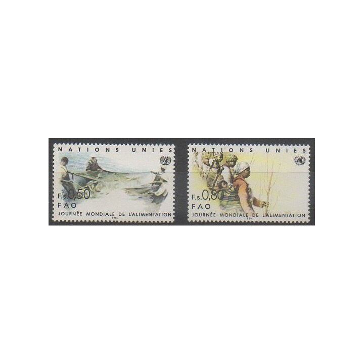 Buy this set of stamps of United Nations (UN - Geneva) of the year 1984 (Nb 120/121).