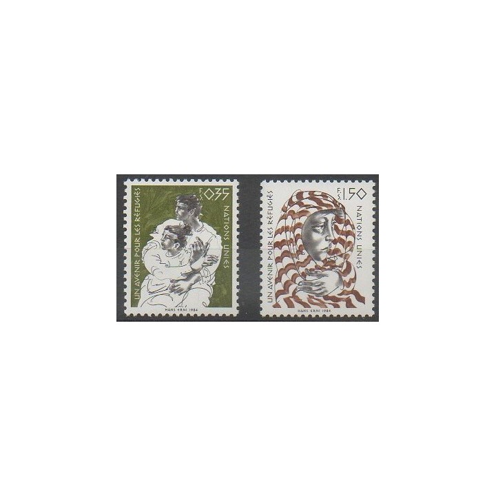 Acheter cette série de timbres des Nations Unies (ONU - Genève)  de l'année 1984 (No 124/125).