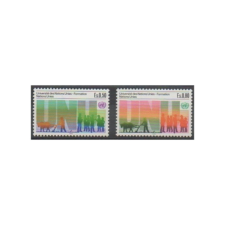 Acheter cette série de timbres des Nations Unies (ONU - Genève)  de l'année 1985 (No 129/130).