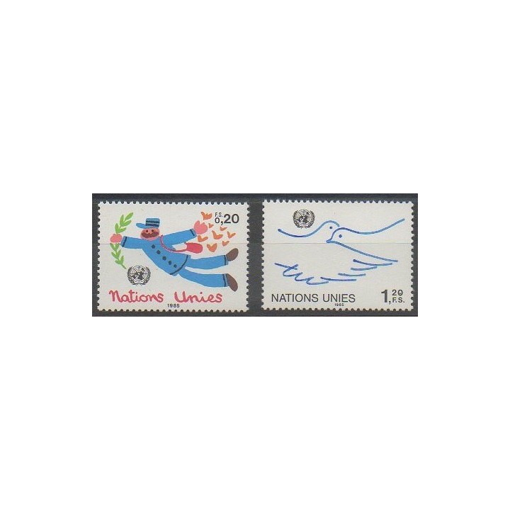 Buy this set of stamps of United Nations (UN - Geneva) of the year 1985 (Nb 131/132).