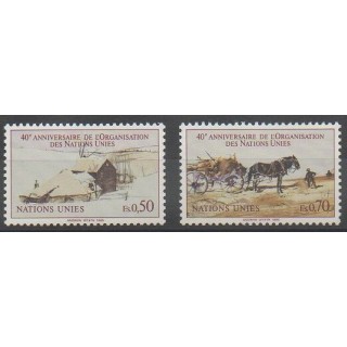 Buy this set of stamps of United Nations (UN - Geneva) of the year 1985 (Nb 133/134).