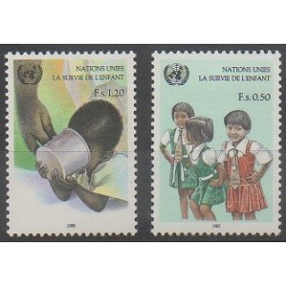 Buy this set of stamps of United Nations (UN - Geneva) of the year 1985 (Nb 135/136).