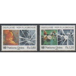 Nations Unies (ONU - Genève) - 1987 - No 156/157 - Santé ou Croix-Rouge