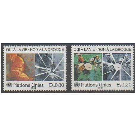 Nations Unies (ONU - Genève) - 1987 - No 156/157 - Santé ou Croix-Rouge