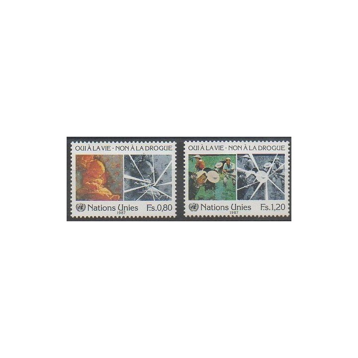 Acheter cette série de timbres des Nations Unies (ONU - Genève)  de l'année 1987 (No 156/157).