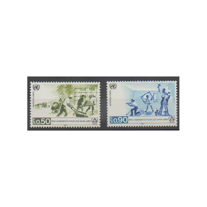 Buy this set of stamps of United Nations (UN - Geneva) of the year 1987 (Nb 154/155).