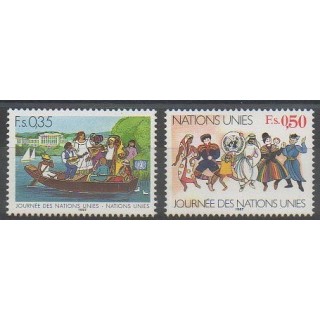 Buy this set of stamps of United Nations (UN - Geneva) of the year 1987 (Nb 158/159).