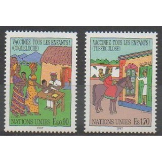 Buy this set of stamps of United Nations (UN - Geneva) of the year 1987 (Nb 160/161).
