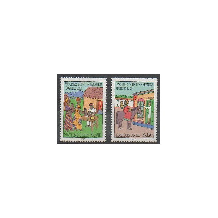 Buy this set of stamps of United Nations (UN - Geneva) of the year 1987 (Nb 160/161).