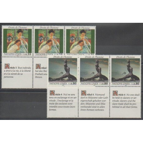 Nations Unies (ONU - Genève) - 1989 - No 180/185 - Droits de l'Homme