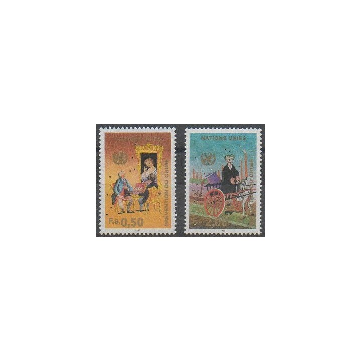 Acheter cette série de timbres des Nations Unies (ONU - Genève)  de l'année 1990 (No 194/195).