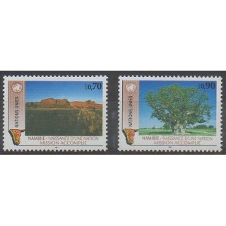 Acheter cette série de timbres des Nations Unies (ONU - Genève)  de l'année 1991 (No 206/207).
