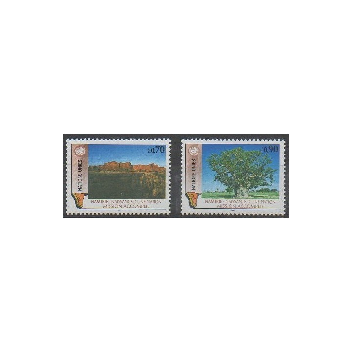 Buy this set of stamps of United Nations (UN - Geneva) of the year 1991 (Nb 206/207).