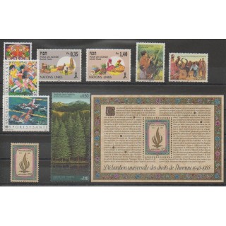 Acheter les timbres et le bloc-feuillet des Nations Unies (ONU - Genève)  de l'année 1988 (No 162/172 - BF5).