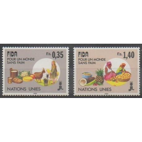 Nations Unies (ONU - Genève) - 1988 - No 163/164 - Fruits ou légumes