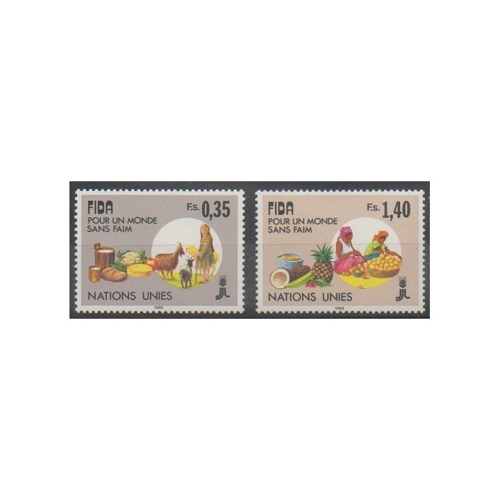 Buy this set of stamps of United Nations (UN - Geneva) of the year 1988 (Nb 163/164).