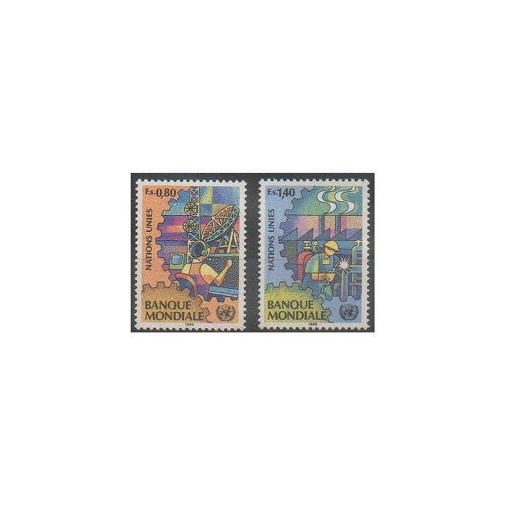 Acheter cette série de timbres des Nations Unies (ONU - Genève)  de l'année 1989 (No 173/174).
