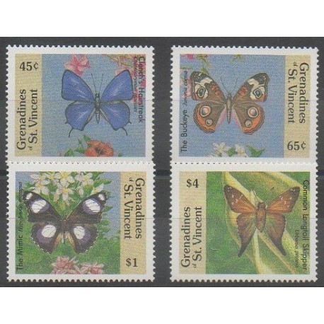 Saint-Vincent (Iles Grenadines) - 1989 - No 589E/589H - Insectes