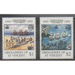 Saint-Vincent (Iles Grenadines) - 1992 - No 734/735 - Christophe Colomb