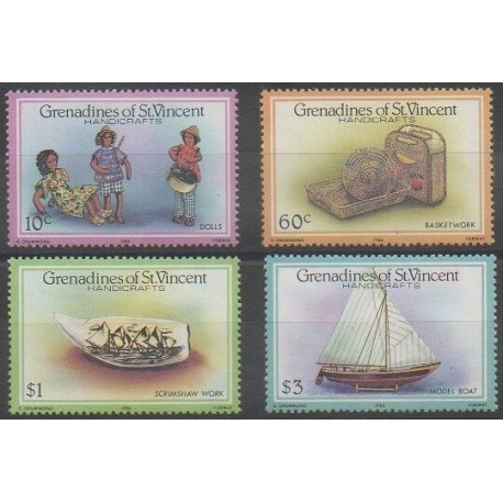 Saint-Vincent (Iles Grenadines) - 1986 - No 451/454 - Artisanat ou métiers