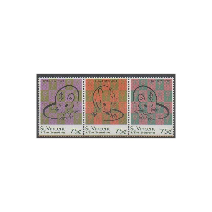 Acheter cette série de timbres de Saint-Vincent de l'année 1995 (No 2675/2677).