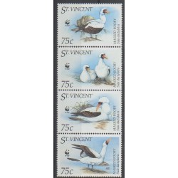 Saint-Vincent - 1995 - No 2414/2417 - Oiseaux - Espèces menacées - WWF