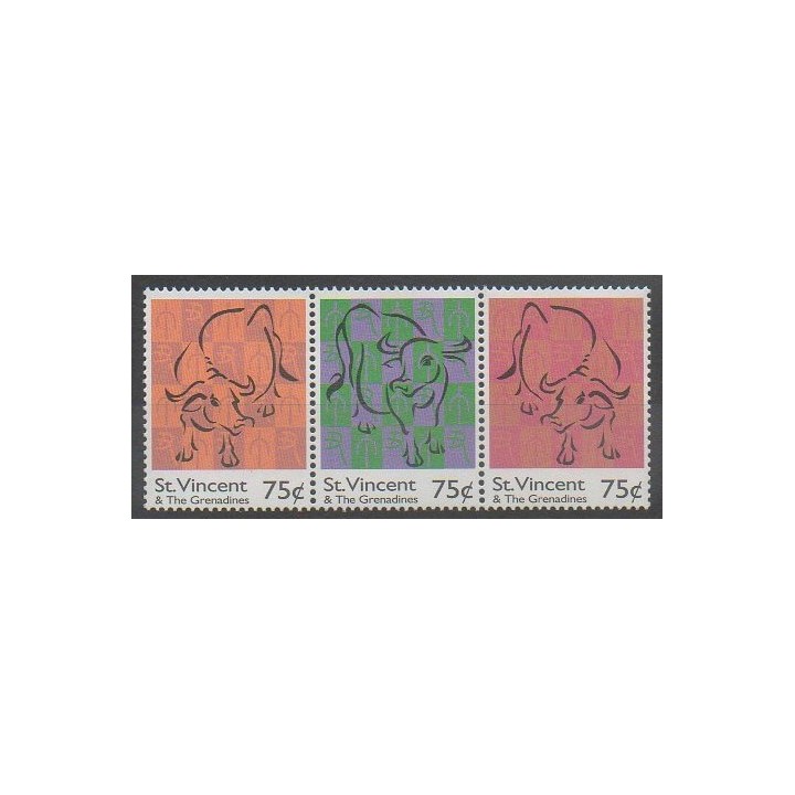 Acheter cette série de timbres de Saint-Vincent de l'année 1997 (No 2994/2996).