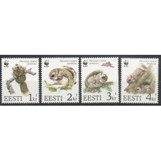 Timbres - Thème animaux divers - Estonie - 1994- No 241/244