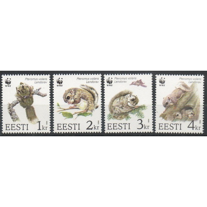 Timbres - Thème animaux divers - Estonie - 1994- No 241/244