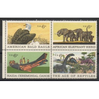 Stamps - Theme various animals - United States - 1970- Nb 890/893