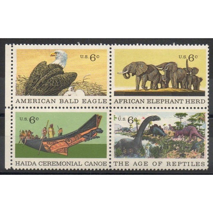 Stamps - Theme various animals - United States - 1970- Nb 890/893