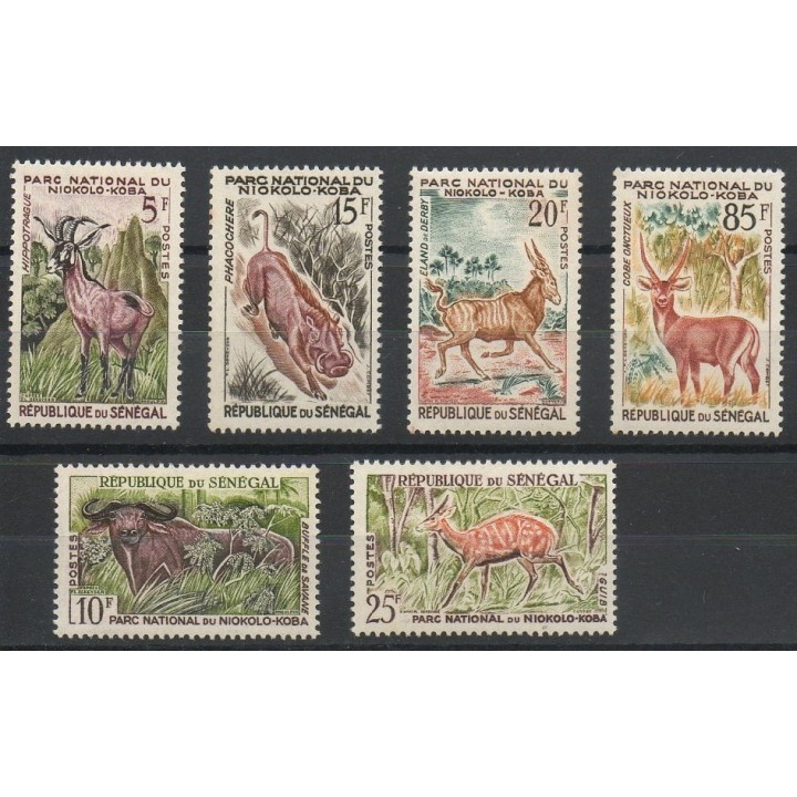 Timbres - Thème animaux divers - Sénégal - 1960- No 198/203