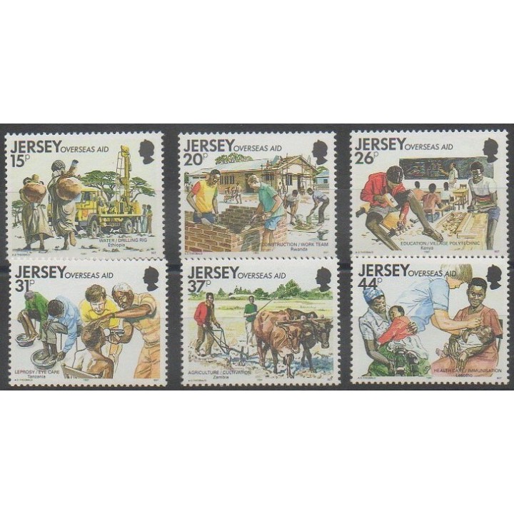 Acheter cette série de timbres de l'île de Jersey de l'année 1991 (No 547/552).
