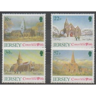 Acheter cette série de timbres de l'île de Jersey de l'année 1992 (No 585/588).