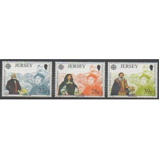 Buy this set of stamps of Jersey of the year 1992 (Nb 572/574).