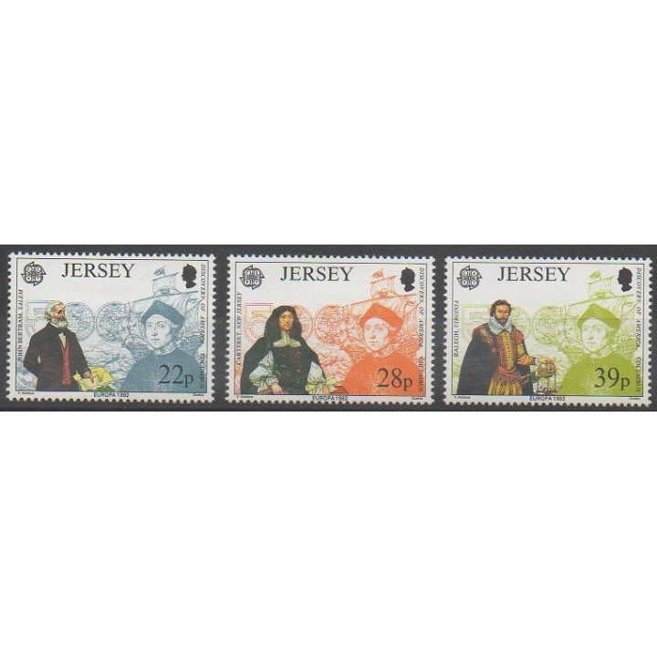 Acheter cette série de timbres de l'île de Jersey de l'année 1992 (No 572/574).