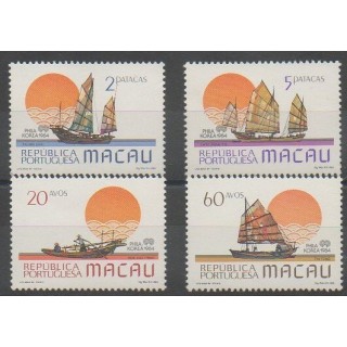 Acheter cette série de timbres de Macao de l'année 1984 (No 501/504).