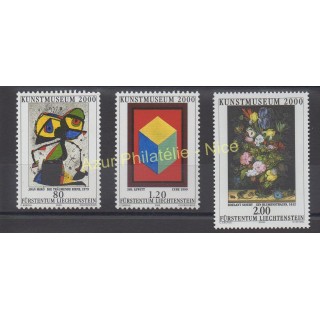 Timbres - Thème tableaux - Liechtenstein - 2000 - No 1186/1188