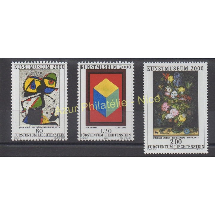 Timbres - Thème tableaux - Liechtenstein - 2000 - No 1186/1188