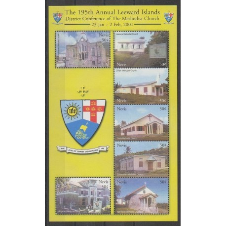 Nevis - 2001 - No 1498A/1498G - Églises