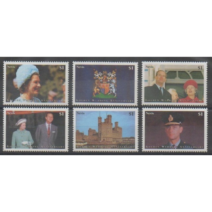Acheter cette série de timbres de l'île de Nevis de l'année 1997 (No 1004/1009).