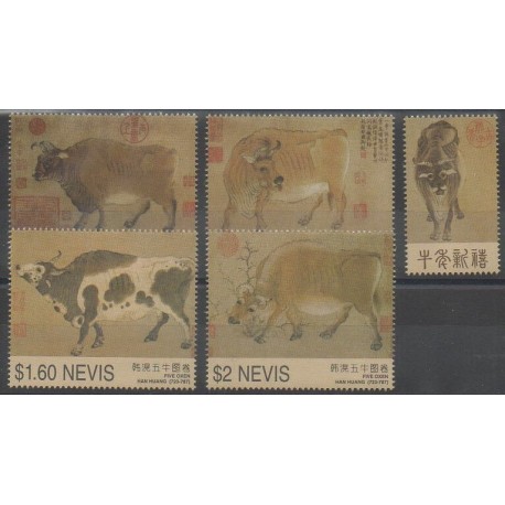 Nevis - 1997 - Nb 991/994 - Horoscope - Paintings