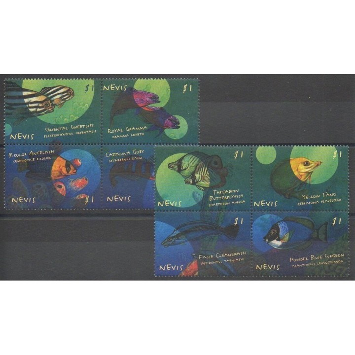 Acheter cette série de timbres de l'île de Nevis de l'année 2000 (No 1360/1367).