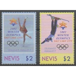 Nevis - 2002 - No 1592/1593 - Jeux olympiques d'hiver