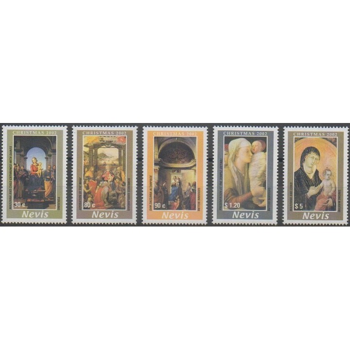 Acheter cette série de timbres de l'île de Nevis de l'année 2002 (No 1631/1635).