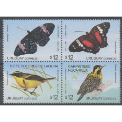Uruguay - 2009 - Nb 2407/2410 - Birds - Insects