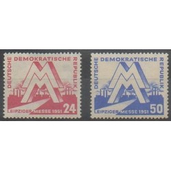 East Germany (GDR) - 1951 - Nb 34/35 - Exhibition
