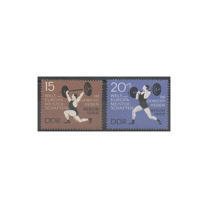 Buy this set of stamps of East Germany (GDR) of the year 1966 (Nb 905/906).