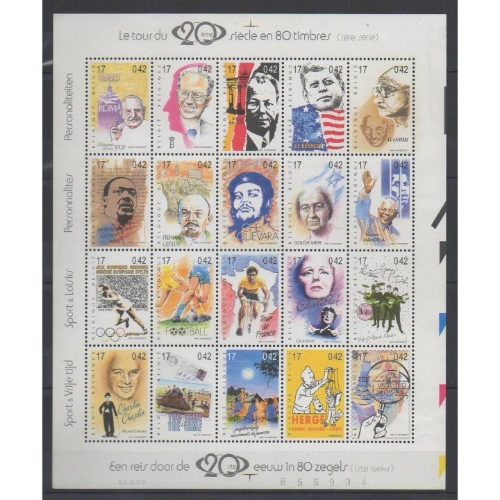 Acheter cette série de timbres de Belgique de l'année 1999 (No 2855/2874).