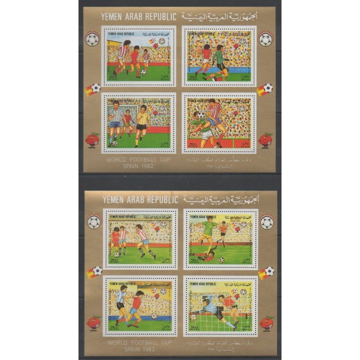 Buy these 2 souvenir sheets of the Yemen Arab Republic of the year 1982 (BF Coupe du monde en Espagne).